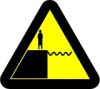 dzeltena informatīva brīdinājuma uzlīme dziļš ūdens