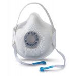 balts respirators ar vārstuli darba drošībai 1