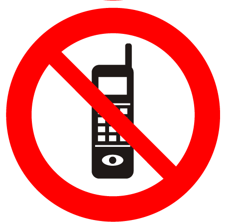 Uzlīme aizliegts lietot mobilo telefonu
