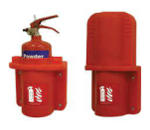 Kaste ugunsdzēsības aparātam PA2 plastikātā/sarkana
