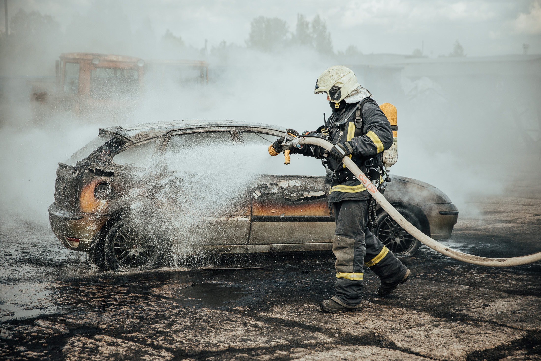 Foto no pasākuma 01.06.2022 "Kā efektīvi lokalizēt degoša auto ugunsgrēku?"