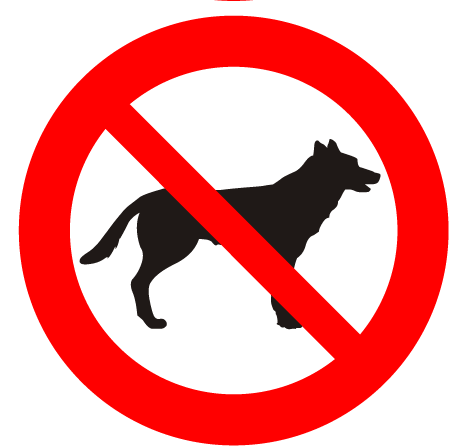 brīdinājuma uzlīme ieeja ar dzīvniekiem aizliegta