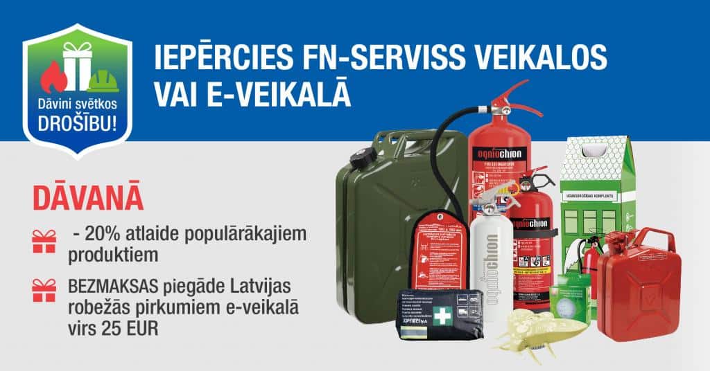 Dāvini svētkos drošību - Īpašais piedāvājums no FN-SERVISS