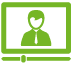 Zaļš e-apmācības ekrāns