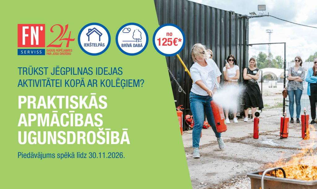 FN-SERVISS Praktiskās apmācības ugunsdrošībā