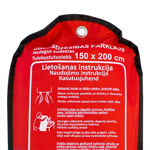 Sarkana soma ar ugunsdzēsības pārklāju pietuvināts 150